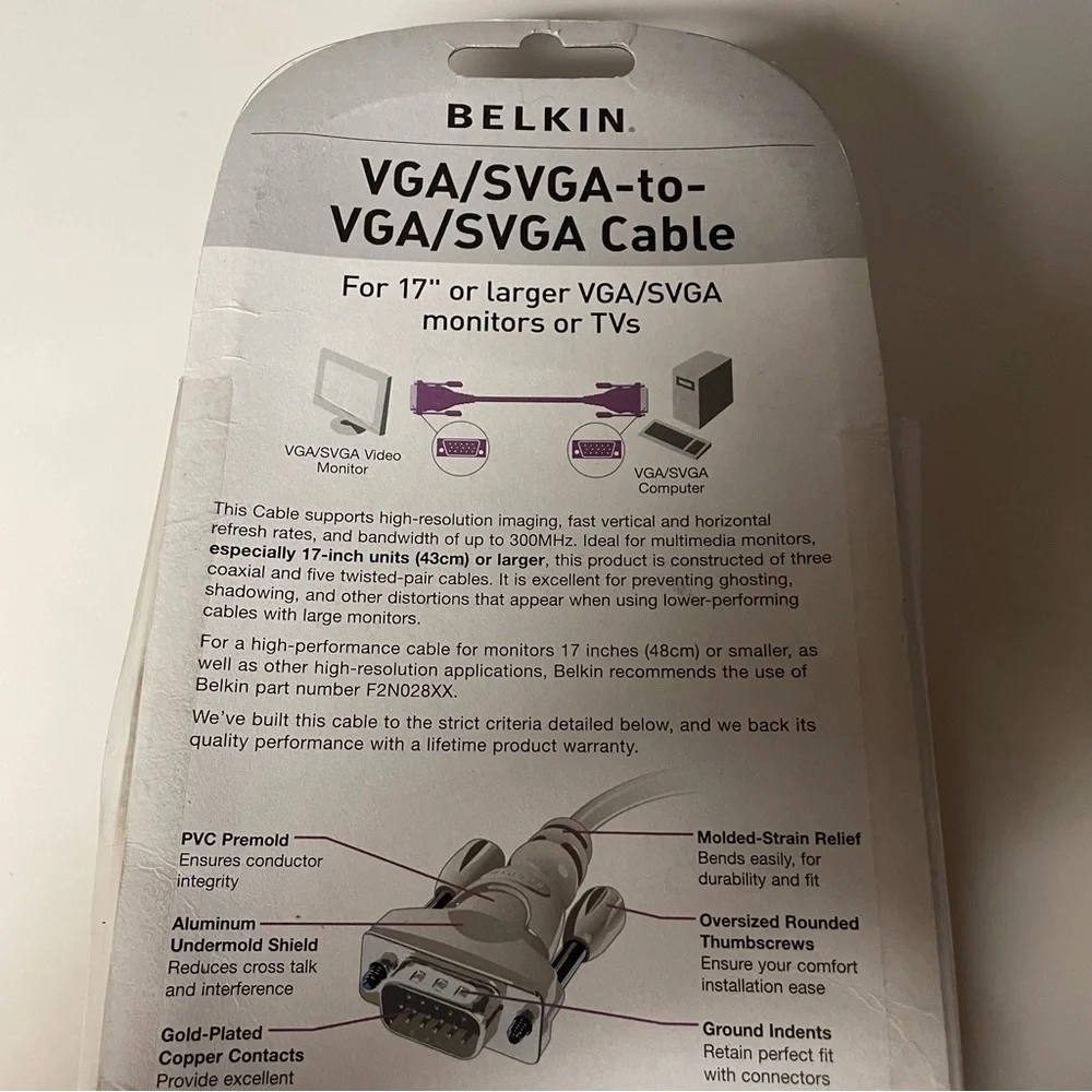 VGA/SVGA to VGA/SVGA cable